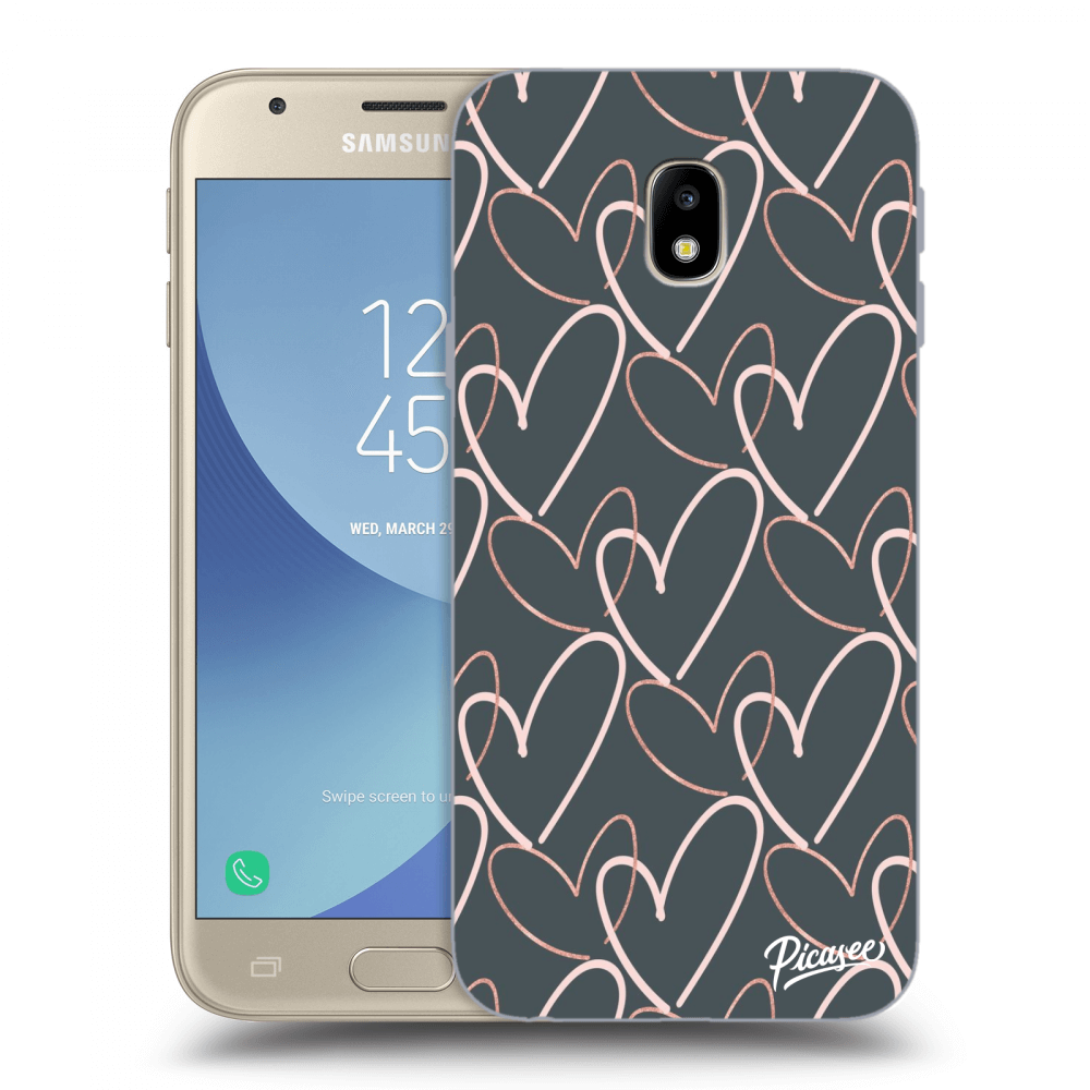 Picasee silikonowe przeźroczyste etui na Samsung Galaxy J3 2017 J330F - Lots of love