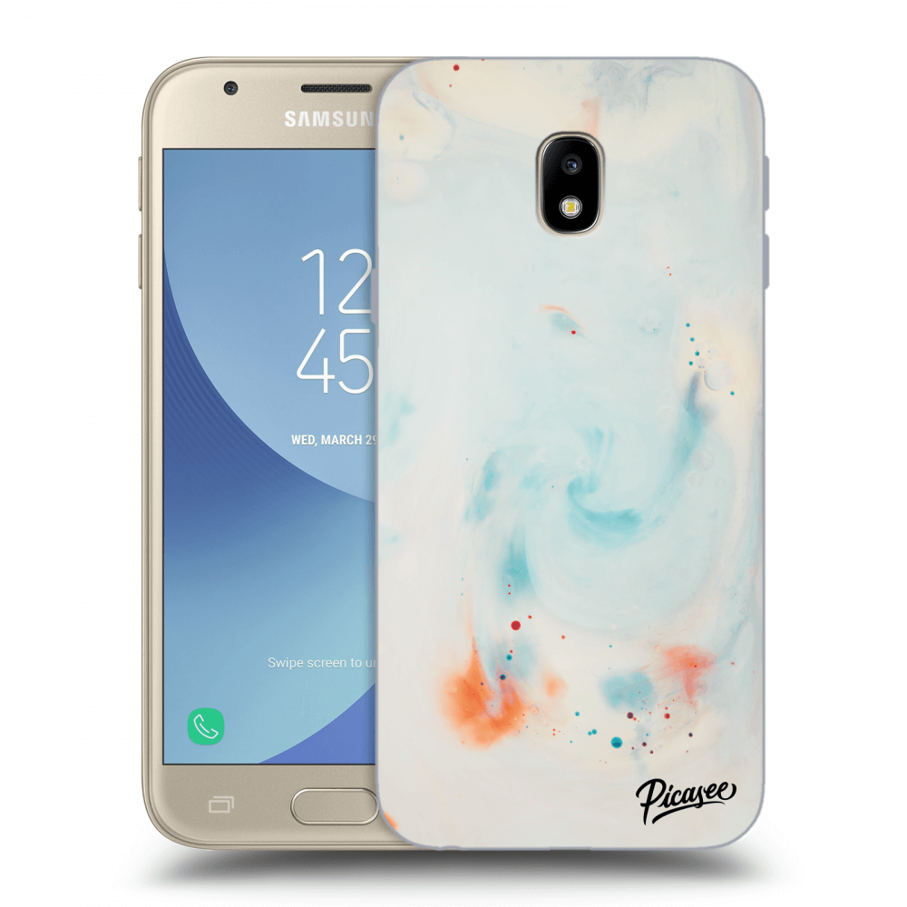 Picasee silikonowe czarne etui na Samsung Galaxy J3 2017 J330F - Splash