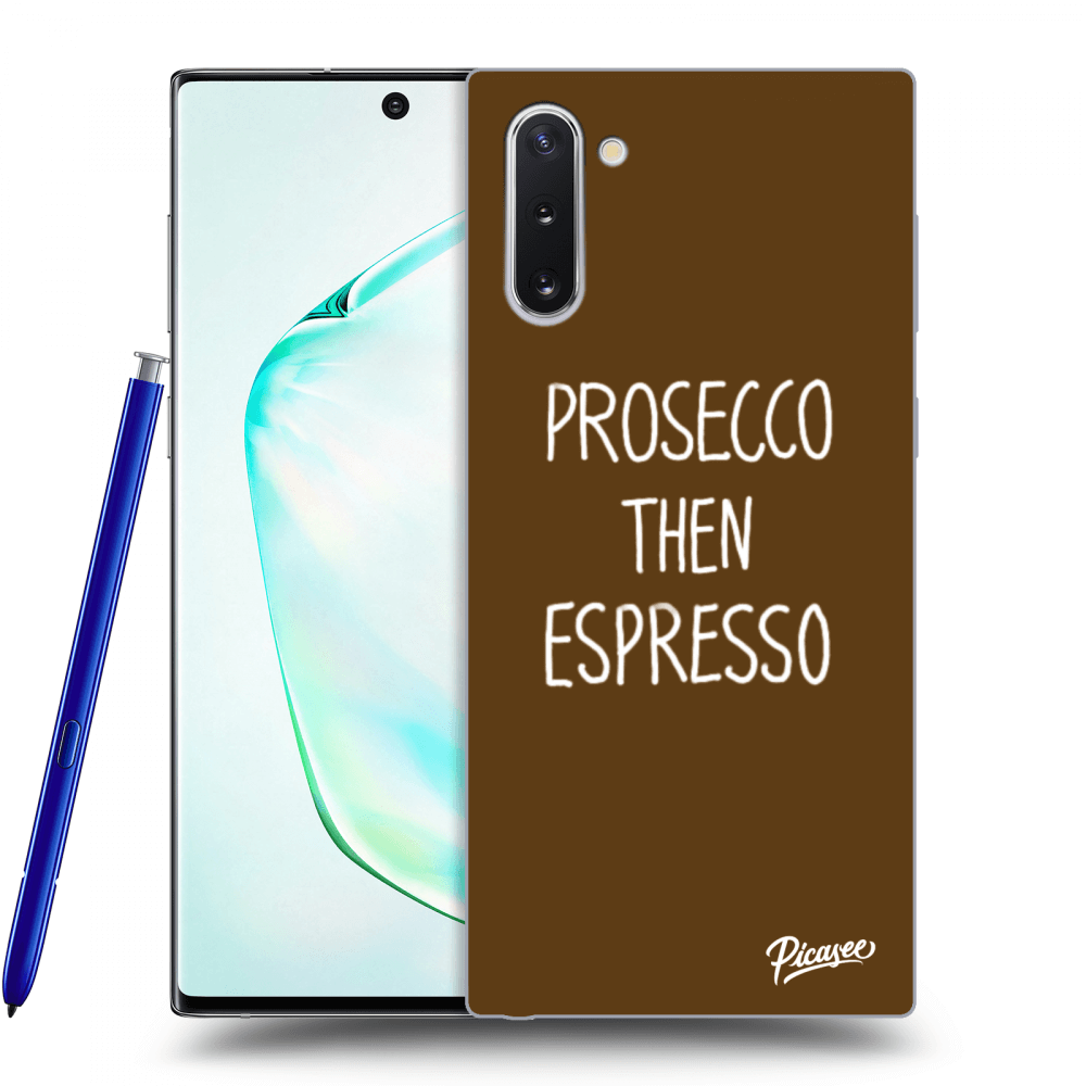 Picasee silikonowe czarne etui na Samsung Galaxy Note 10 N970F - Prosecco then espresso