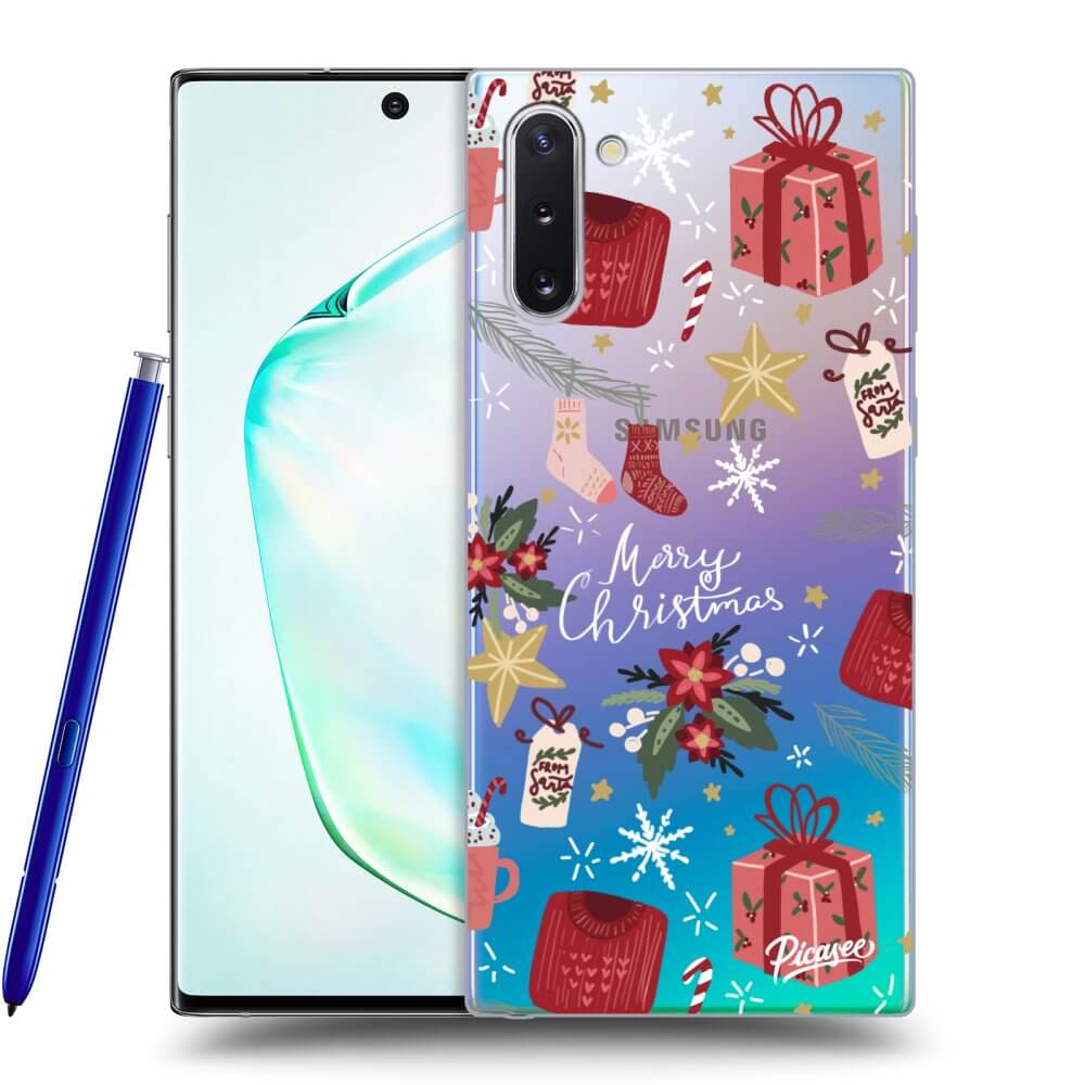 Picasee silikonowe przeźroczyste etui na Samsung Galaxy Note 10 N970F - Christmas