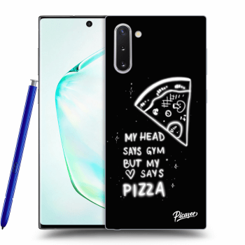 Picasee silikonowe czarne etui na Samsung Galaxy Note 10 N970F - Pizza