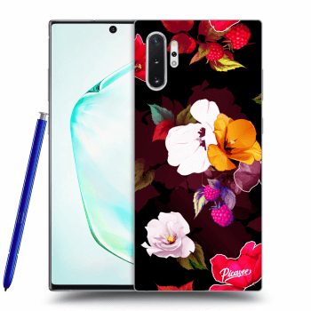 Picasee silikonowe przeźroczyste etui na Samsung Galaxy Note 10+ N975F - Flowers and Berries
