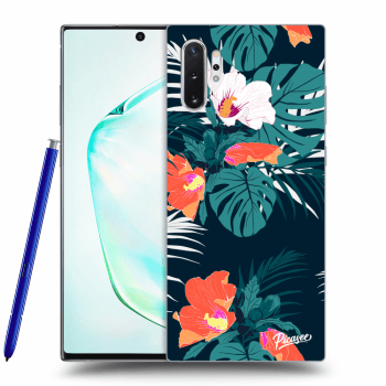 Picasee silikonowe przeźroczyste etui na Samsung Galaxy Note 10+ N975F - Monstera Color