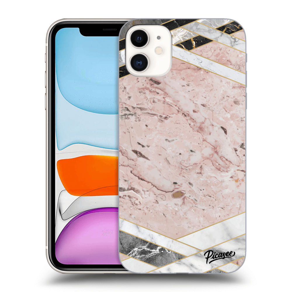 Picasee ULTIMATE CASE pro Apple iPhone 11 - Pink geometry