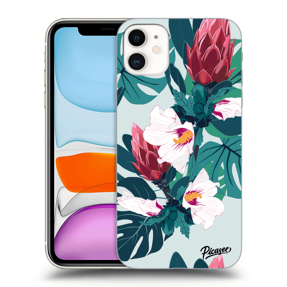 Picasee silikonowe przeźroczyste etui na Apple iPhone 11 - Rhododendron