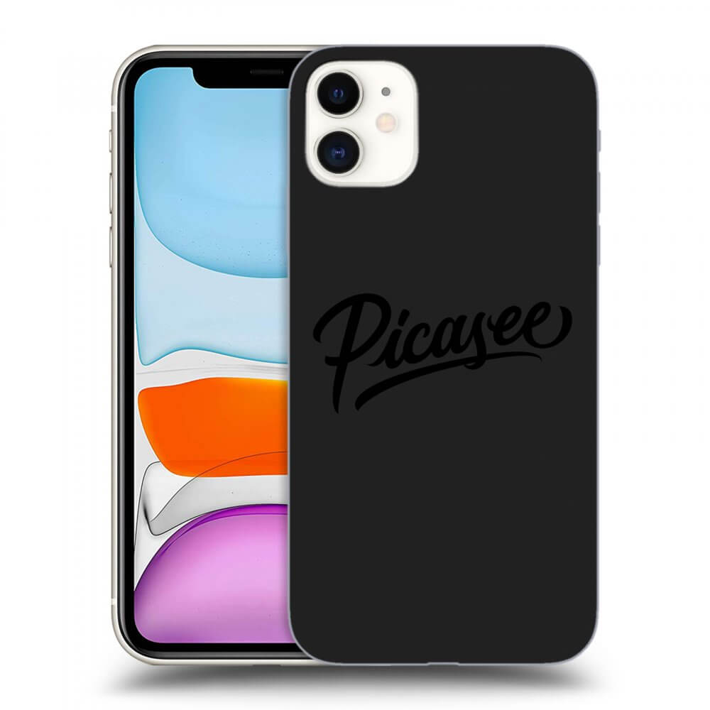 Picasee silikonowe czarne etui na Apple iPhone 11 - Picasee - black