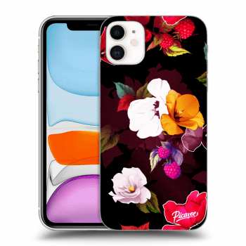 Picasee silikonowe przeźroczyste etui na Apple iPhone 11 - Flowers and Berries