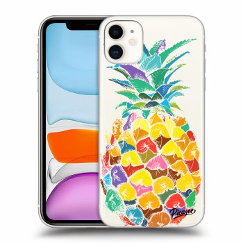 Picasee silikonowe przeźroczyste etui na Apple iPhone 11 - Pineapple