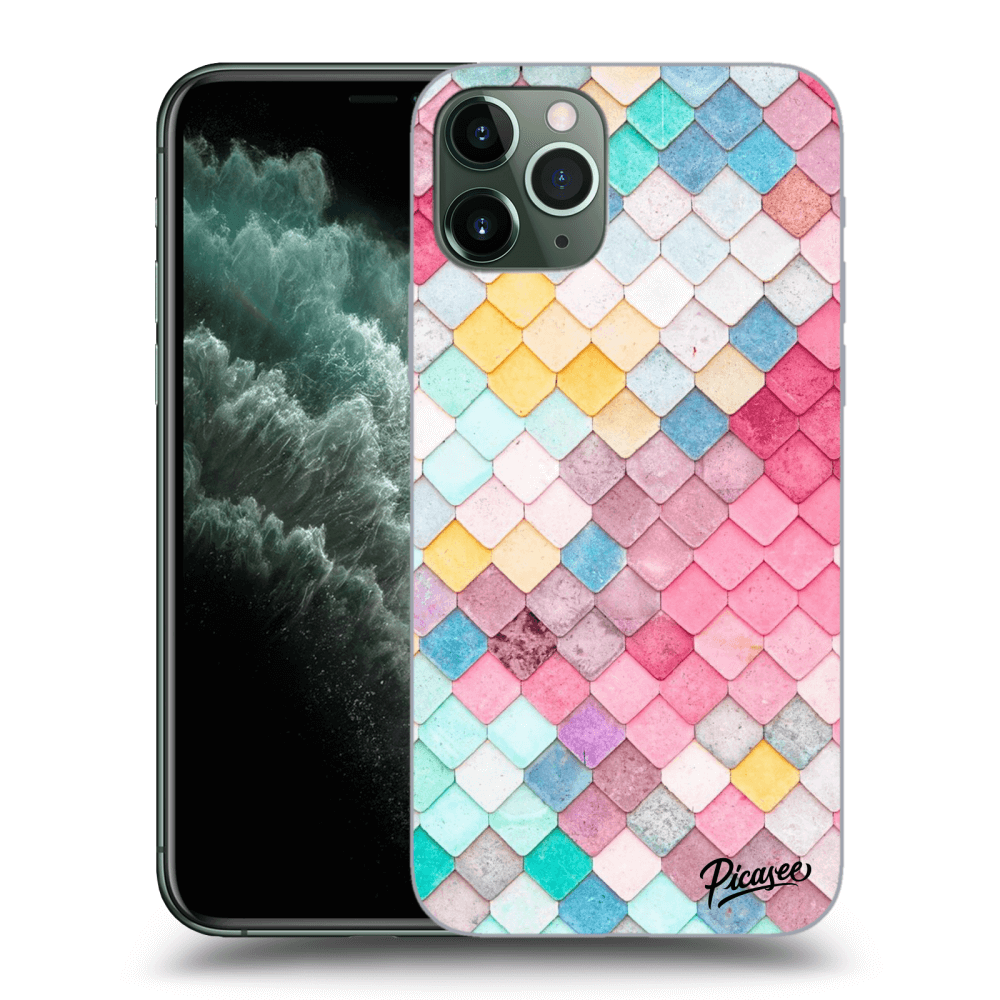 Picasee silikonowe przeźroczyste etui na Apple iPhone 11 Pro - Colorful roof