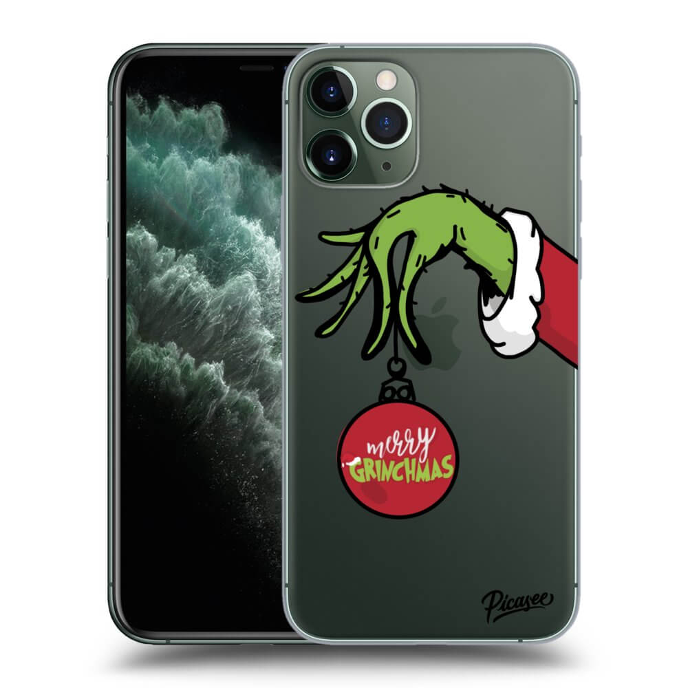 Picasee silikonowe przeźroczyste etui na Apple iPhone 11 Pro - Grinch