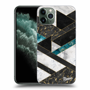 Picasee silikonowe przeźroczyste etui na Apple iPhone 11 Pro - Dark geometry
