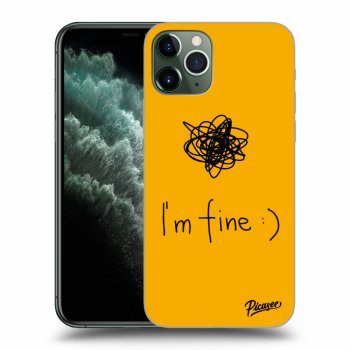 Picasee silikonowe przeźroczyste etui na Apple iPhone 11 Pro - I am fine