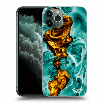 Picasee silikonowe przeźroczyste etui na Apple iPhone 11 Pro - Goldsky