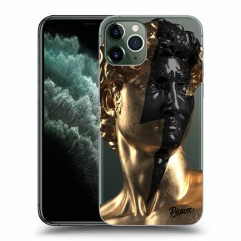 Picasee silikonowe przeźroczyste etui na Apple iPhone 11 Pro - Wildfire - Gold