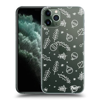 Picasee silikonowe przeźroczyste etui na Apple iPhone 11 Pro - Mistletoe