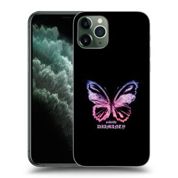 Picasee silikonowe czarne etui na Apple iPhone 11 Pro - Diamanty Purple