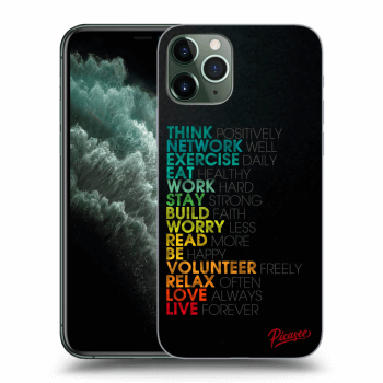 Picasee silikonowe przeźroczyste etui na Apple iPhone 11 Pro - Motto life