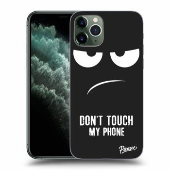 Picasee silikonowe czarne etui na Apple iPhone 11 Pro - Don't Touch My Phone
