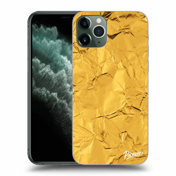 Picasee silikonowe przeźroczyste etui na Apple iPhone 11 Pro - Gold