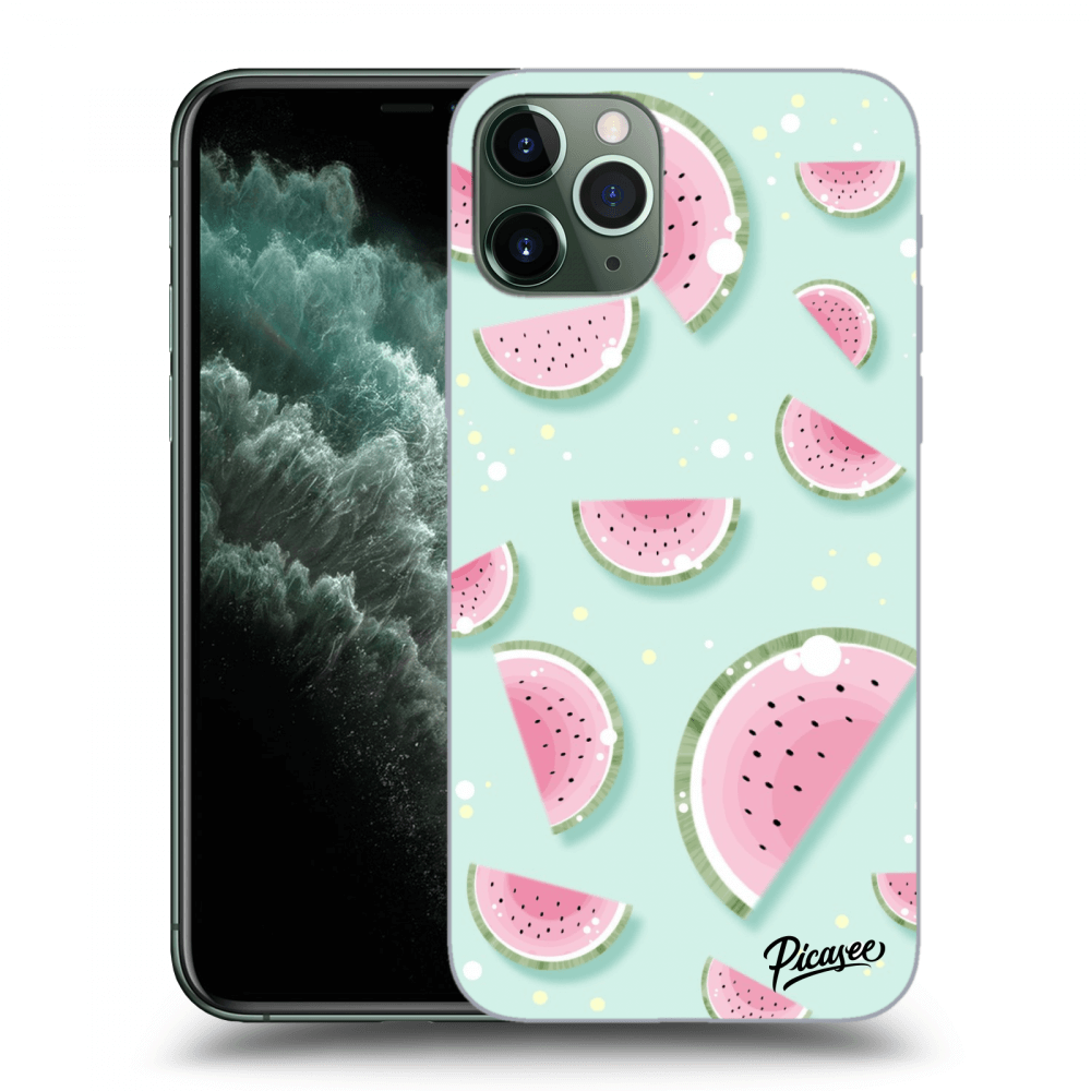 Picasee silikonowe czarne etui na Apple iPhone 11 Pro - Watermelon 2
