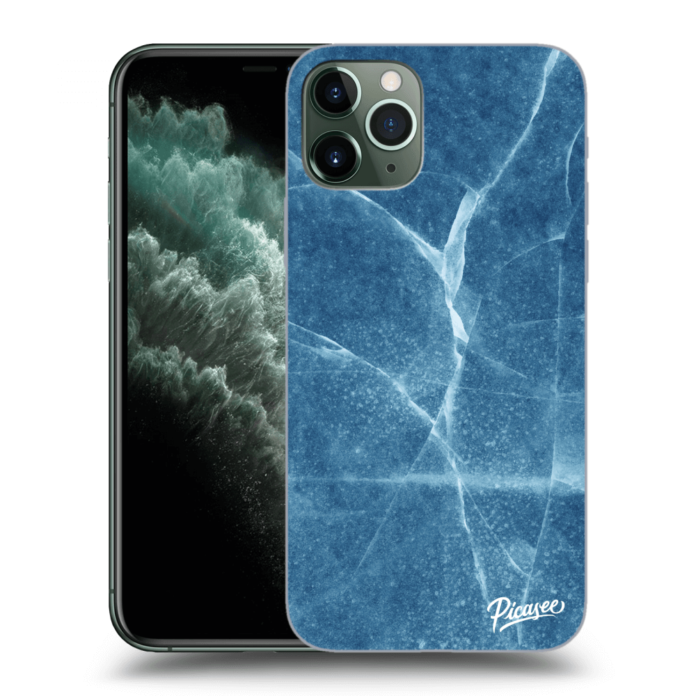 Picasee silikonowe przeźroczyste etui na Apple iPhone 11 Pro - Blue marble