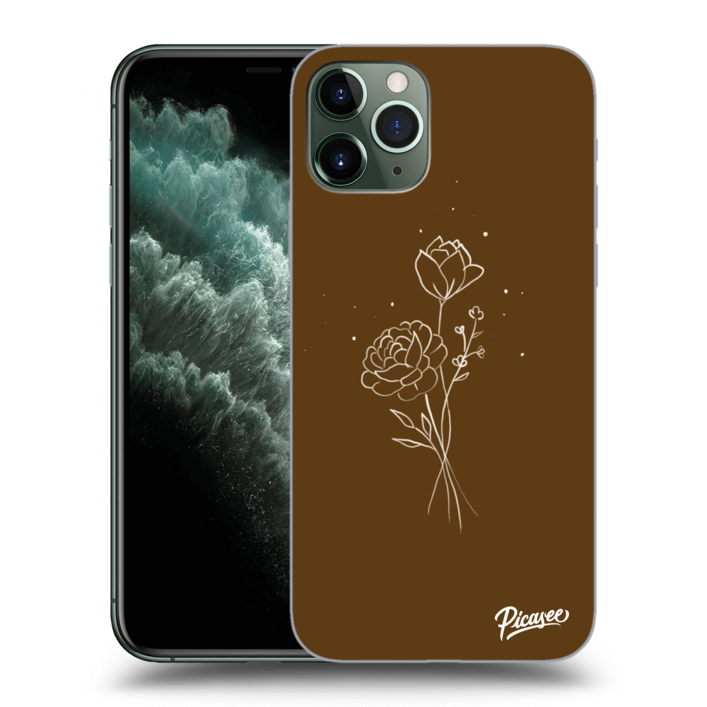 Picasee ULTIMATE CASE pro Apple iPhone 11 Pro Max - Brown flowers