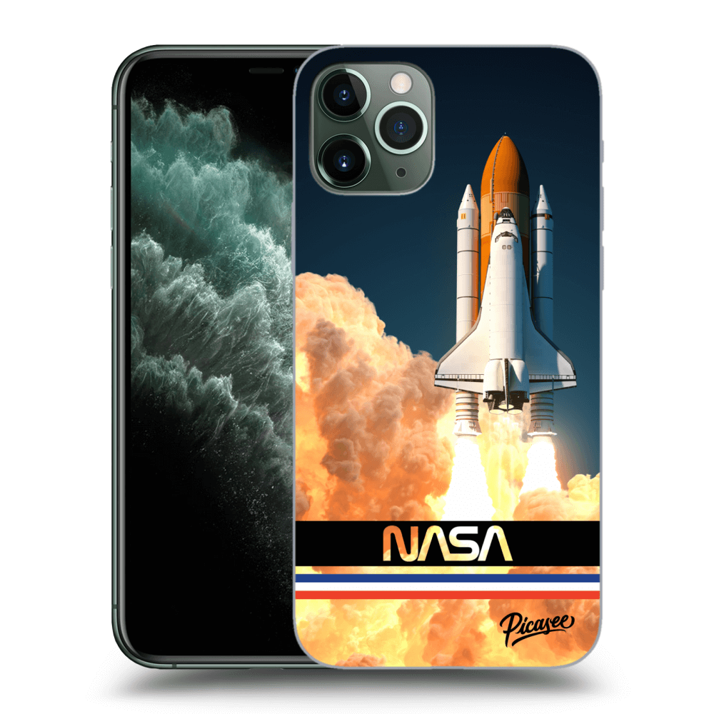 Picasee silikonowe przeźroczyste etui na Apple iPhone 11 Pro Max - Space Shuttle