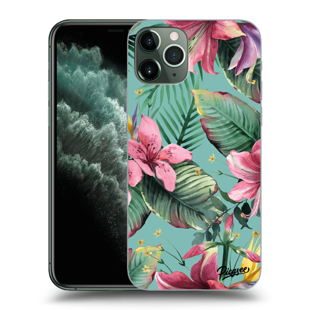 Picasee silikonowe czarne etui na Apple iPhone 11 Pro Max - Hawaii