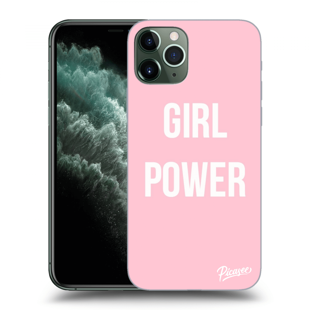 Picasee silikonowe czarne etui na Apple iPhone 11 Pro Max - Girl power