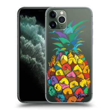Picasee silikonowe przeźroczyste etui na Apple iPhone 11 Pro Max - Pineapple