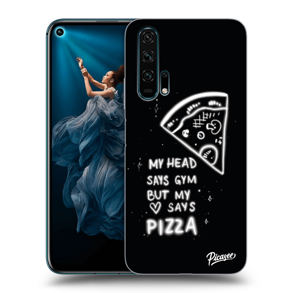 Picasee silikonowe przeźroczyste etui na Honor 20 Pro - Pizza