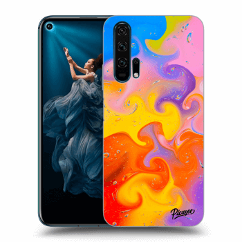 Picasee silikonowe przeźroczyste etui na Honor 20 Pro - Bubbles