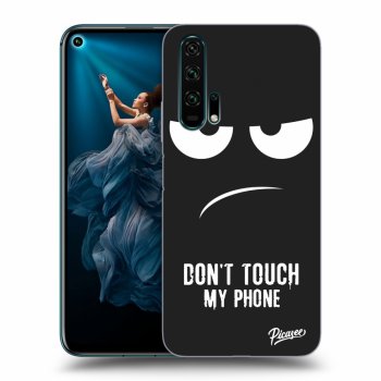 Picasee silikonowe czarne etui na Honor 20 Pro - Don't Touch My Phone