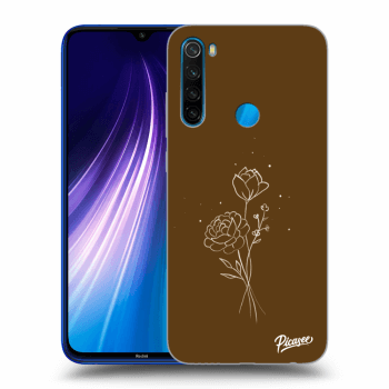 Etui na Xiaomi Redmi Note 8 - Brown flowers