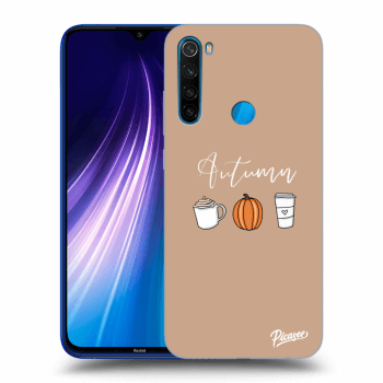 Picasee silikonowe czarne etui na Xiaomi Redmi Note 8 - Autumn