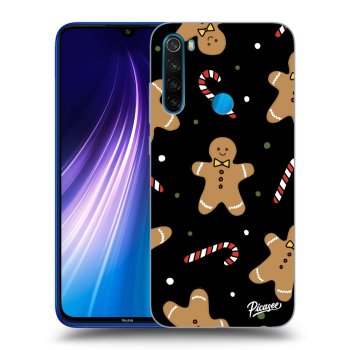 Picasee silikonowe czarne etui na Xiaomi Redmi Note 8 - Gingerbread