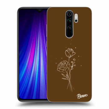 Picasee ULTIMATE CASE pro Xiaomi Redmi Note 8 Pro - Brown flowers