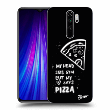 Picasee silikonowe czarne etui na Xiaomi Redmi Note 8 Pro - Pizza