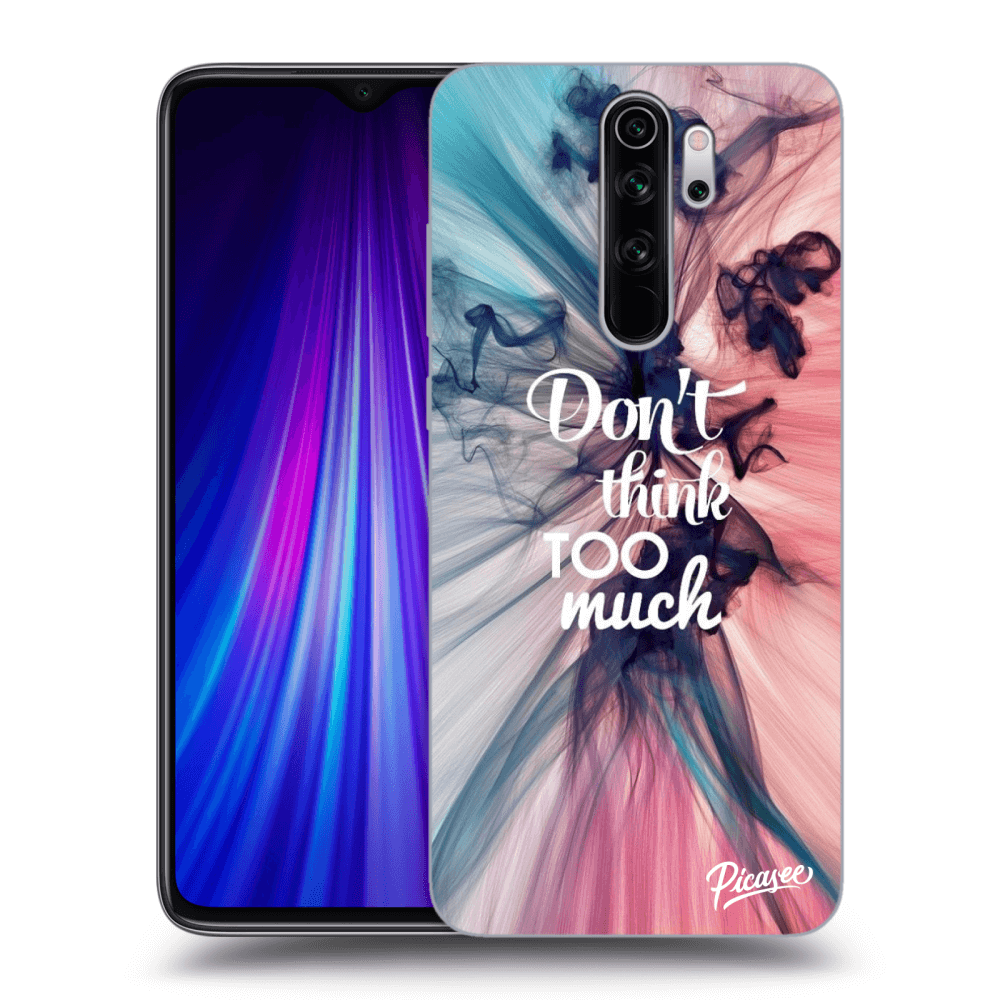 Picasee silikonowe czarne etui na Xiaomi Redmi Note 8 Pro - Don't think TOO much