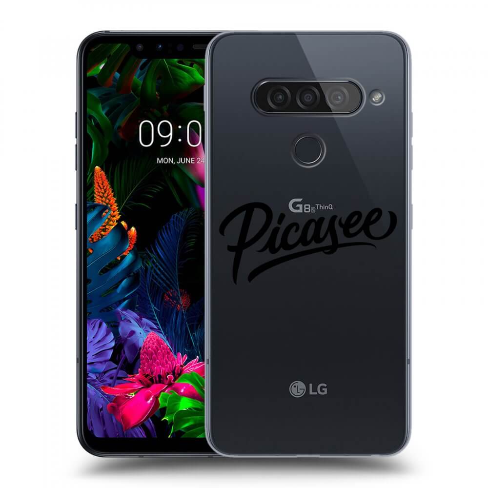 Picasee silikonowe przeźroczyste etui na LG G8s ThinQ - Picasee - black