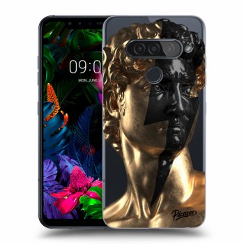 Picasee silikonowe przeźroczyste etui na LG G8s ThinQ - Wildfire - Gold