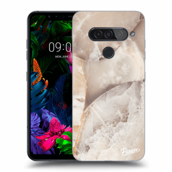 Etui na LG G8s ThinQ - Cream marble