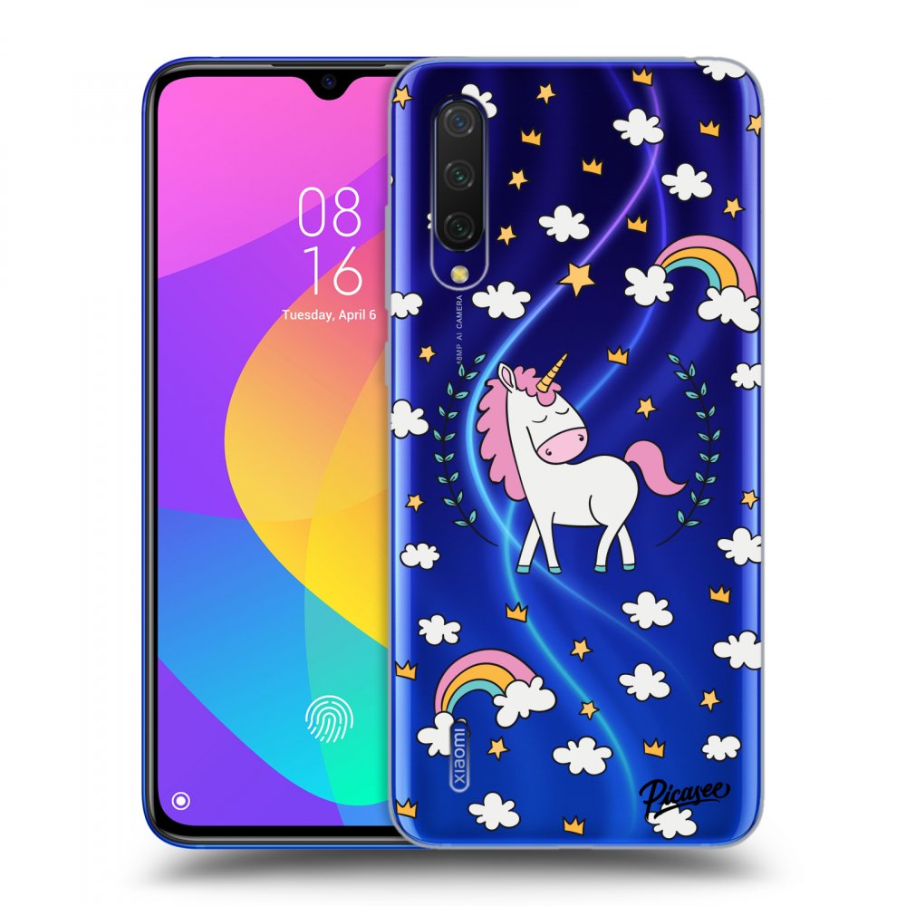 Picasee silikonowe przeźroczyste etui na Xiaomi Mi 9 Lite - Unicorn star heaven