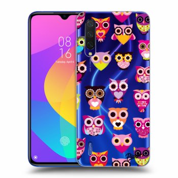 Picasee silikonowe przeźroczyste etui na Xiaomi Mi 9 Lite - Owls