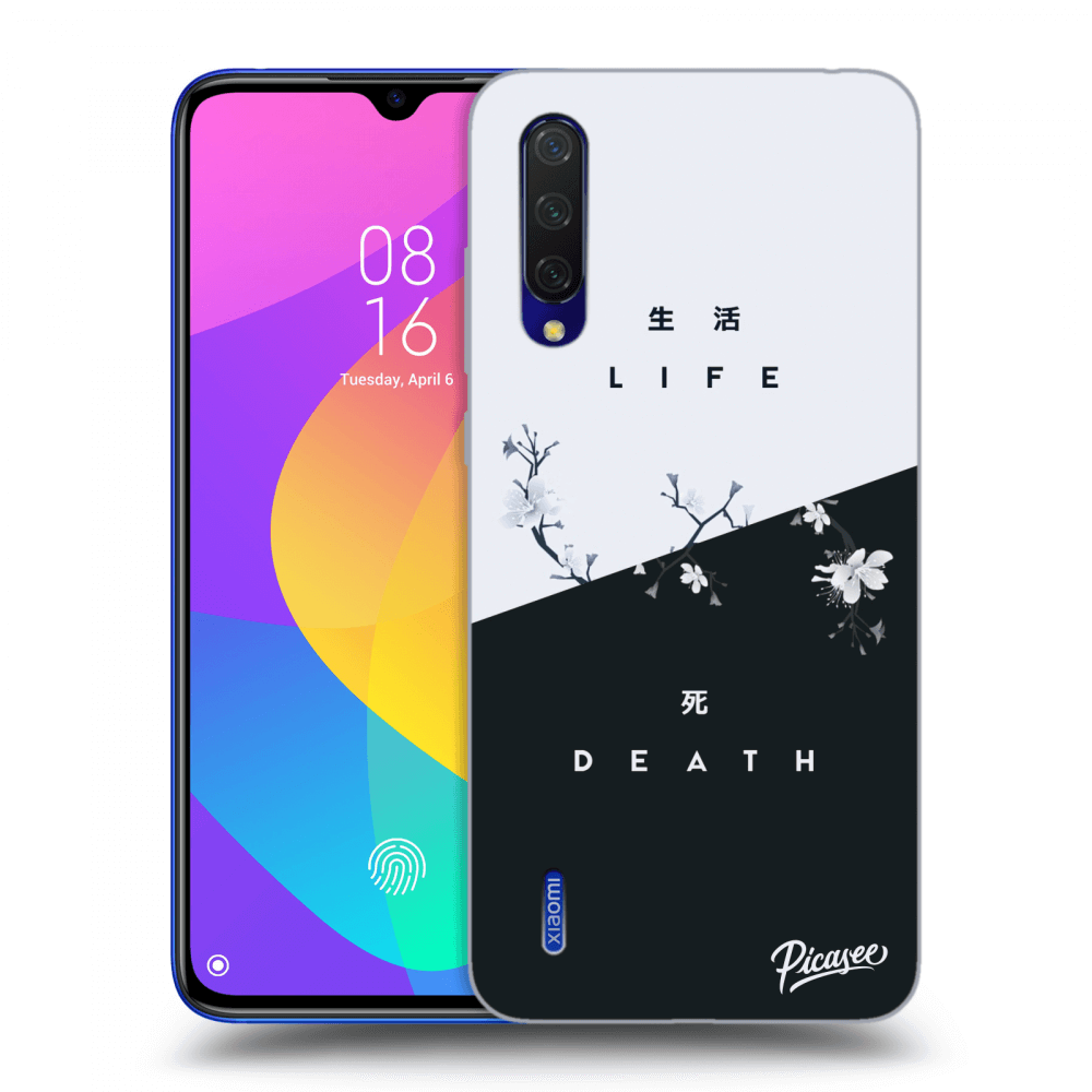 Picasee silikonowe czarne etui na Xiaomi Mi 9 Lite - Life - Death