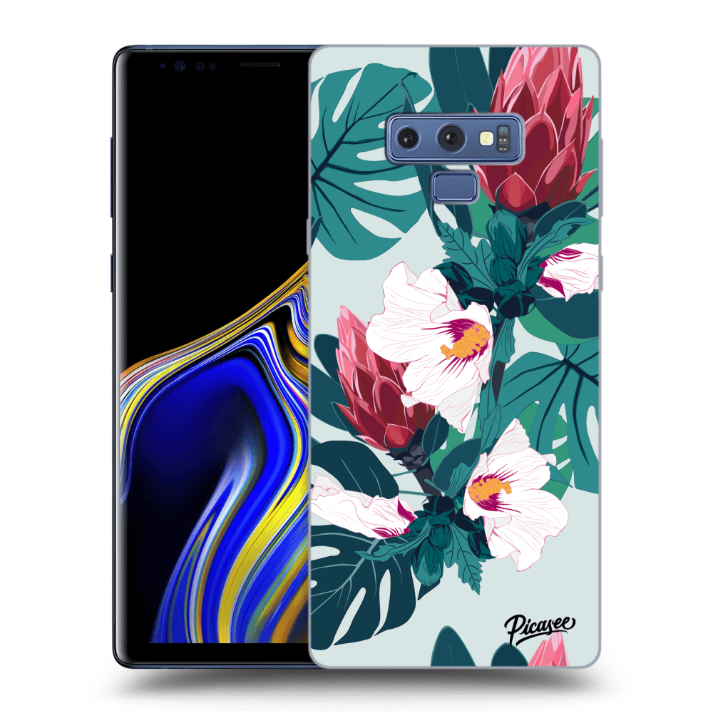 Picasee silikonowe czarne etui na Samsung Galaxy Note 9 N960F - Rhododendron