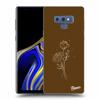 Etui na Samsung Galaxy Note 9 N960F - Brown flowers