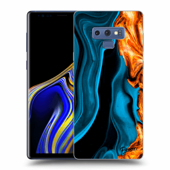 Picasee silikonowe czarne etui na Samsung Galaxy Note 9 N960F - Gold blue