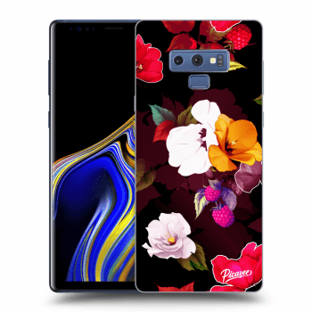 Picasee silikonowe czarne etui na Samsung Galaxy Note 9 N960F - Flowers and Berries