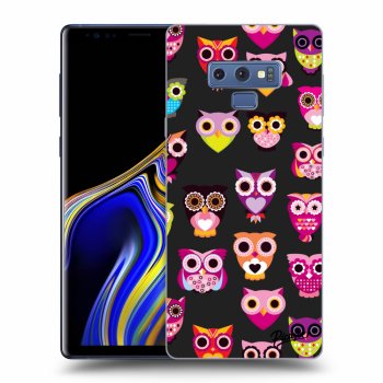 Picasee silikonowe czarne etui na Samsung Galaxy Note 9 N960F - Owls